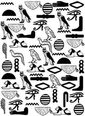 Egyptian Hieroglyphs Background Unmounted Rubber Stamp Egyptian Hieroglyphs Background Unmounted Rubber Stamp