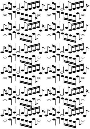 Musical Notes Background Unmounted Rubber Stamp Musical Notes Background Unmounted Rubber Stamp