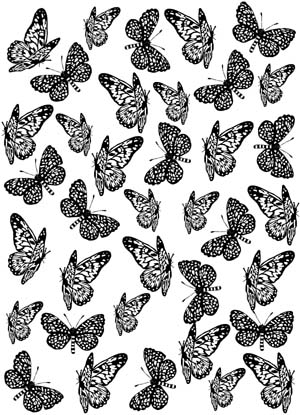 Butterflies Background Unmounted Rubber Stamp Butterflies Background Unmounted Rubber Stamp
