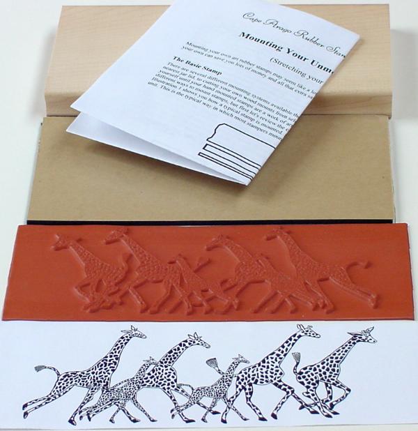 Giraffe Border Unmounted Rubber Stamp Mounting Kit Giraffe Border Unmounted Rubber Stamp Mounting Kit