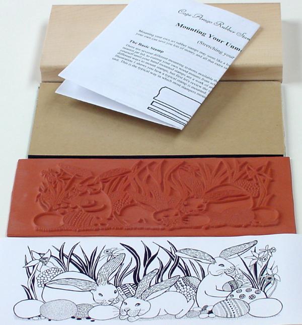 Bunny Rabbits Easter Border Unmounted Rubber Stamp Mounting Kit Bunny Rabbits Easter Border Unmounted Rubber Stamp Mounting Kit