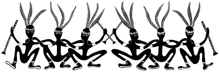 Kokopelli Border Unmounted Rubber Stamp Kokopelli Border Unmounted Rubber Stamp