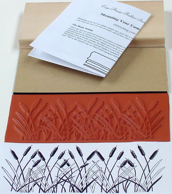 Cattails Border Unmounted Rubber Stamp Mounting Kit Cattails Border Unmounted Rubber Stamp Mounting Kit