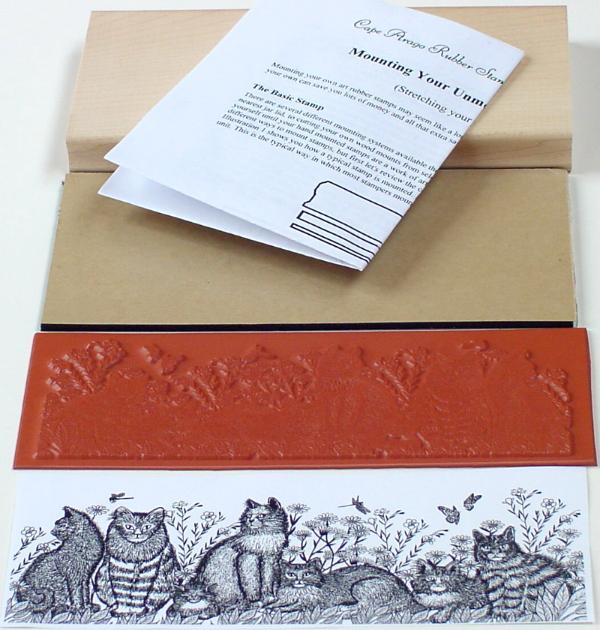 Cats Border Unmounted Rubber Stamp Mounting Kit Cats Border Unmounted Rubber Stamp Mounting Kit