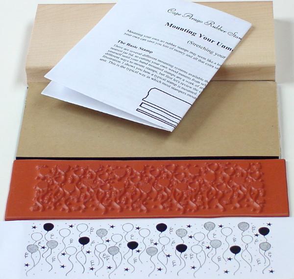 Balloons Border Unmounted Rubber Stamp Mounting Kit Balloons Border Unmounted Rubber Stamp Mounting Kit