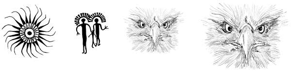 2 Eagles + 2 Native American Unmounted Rubber Stamps 2 Eagles + 2 Native American Unmounted Rubber Stamps