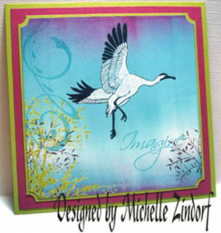 Heron card by Michelle Zindorf - August 2008
