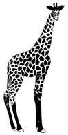 1 inch x 2 inch Giraffe Individual Unmounted Rubber Stamp 1 inch x 2 inch Giraffe Individual Unmounted Rubber Stamp