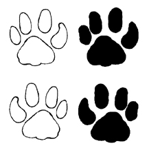 Big Cat Paw Prints Set of 4 Unmounted Rubber Stamps Big Cat Paw Prints Set of 4 Unmounted Rubber Stamps