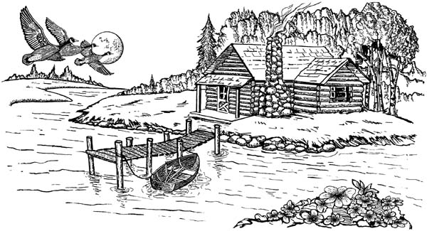 Cabin Retreat Unmounted Rubber Stamp Cabin Retreat Unmounted Rubber Stamp