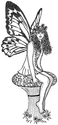 Fairy Sitting on Toadstool Unmounted Rubber Stamp Fairy Sitting on Toadstool Unmounted Rubber Stamp