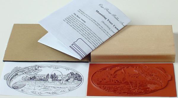 Bass Fishing Booat Unmounted Rubber Stamp Kit Bass Fishing Booat Unmounted Rubber Stamp Kit