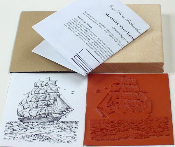 Tall Sailing Ship Unmounted Rubber Stamp Kit Tall Sailing Ship Unmounted Rubber Stamp Kit