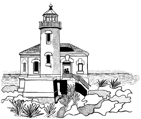 Coquille River Bandon Lighthouse Unmounted Rubber Stamp Coquille River Bandon Lighthouse Unmounted Rubber Stamp