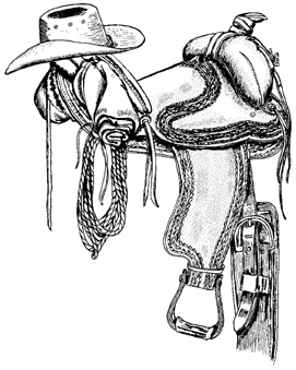 Western Saddle Unmounted Rubber Stamp Western Saddle Unmounted Rubber Stamp