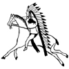 Native American Indian on Horse Little Stamper Native American Indian on Horse Little Stamper