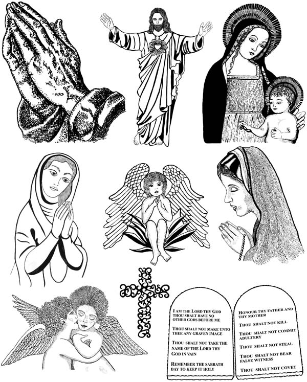 Christian Images Unmounted Rubber Stamp Sheet Christian Images Unmounted Rubber Stamp Sheet