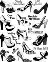 Shoes Vol 1 Unmounted Rubber Stamp Sheet Shoes Vol 1 Unmounted Rubber Stamp Sheet