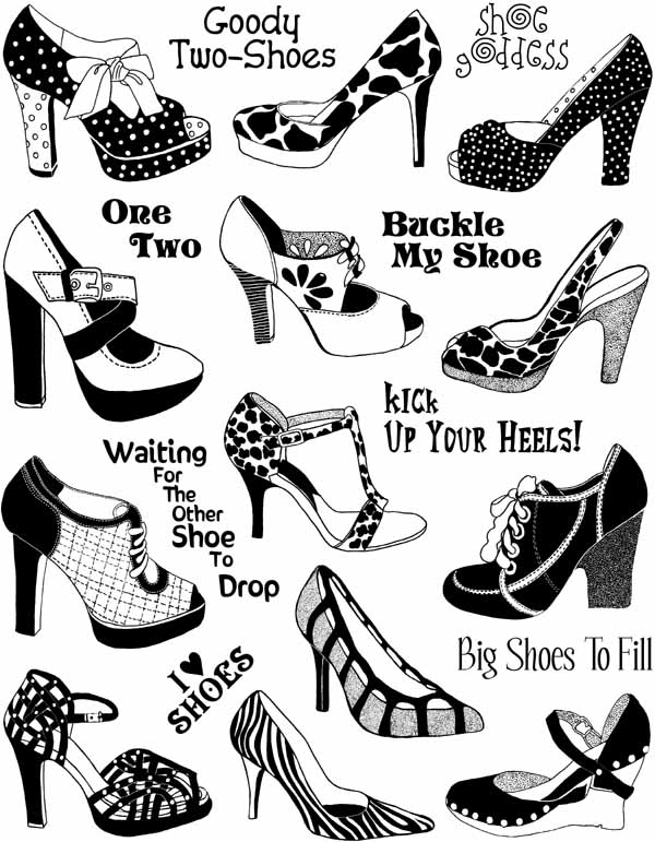 Shoes Vol 1 Unmounted Rubber Stamp Sheet Shoes Vol 1 Unmounted Rubber Stamp Sheet