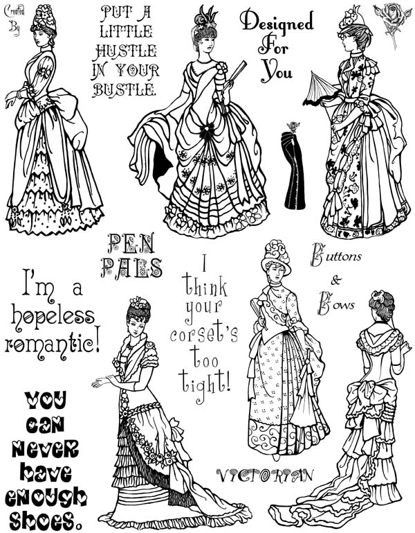 Victorian Ladies Vol 1 Unmounted Rubber Stamp Sheet Victorian Ladies Vol 1 Unmounted Rubber Stamp Sheet