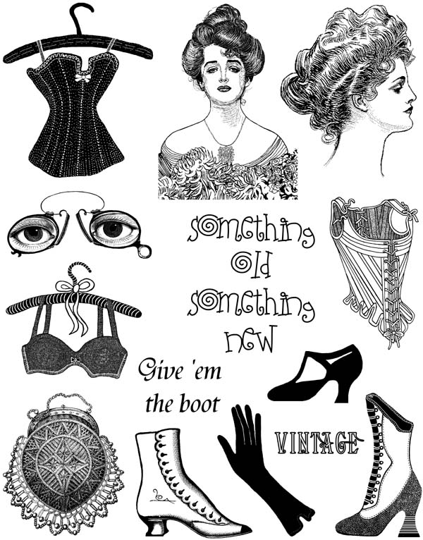 Victorian Ladies Vol 4 Unmounted Rubber Stamp Sheet Victorian Ladies Vol 4 Unmounted Rubber Stamp Sheet
