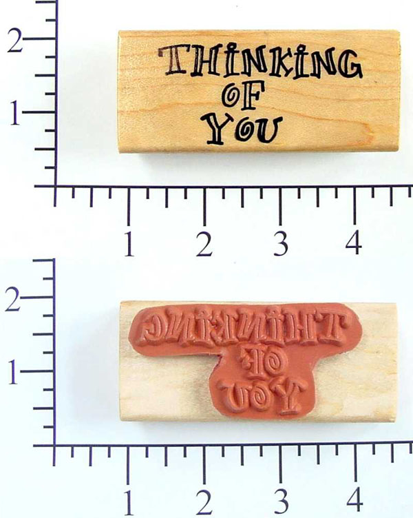 Thinking of You Wood Mounted Rubber Stamp Thinking of You Wood Mounted Rubber Stamp