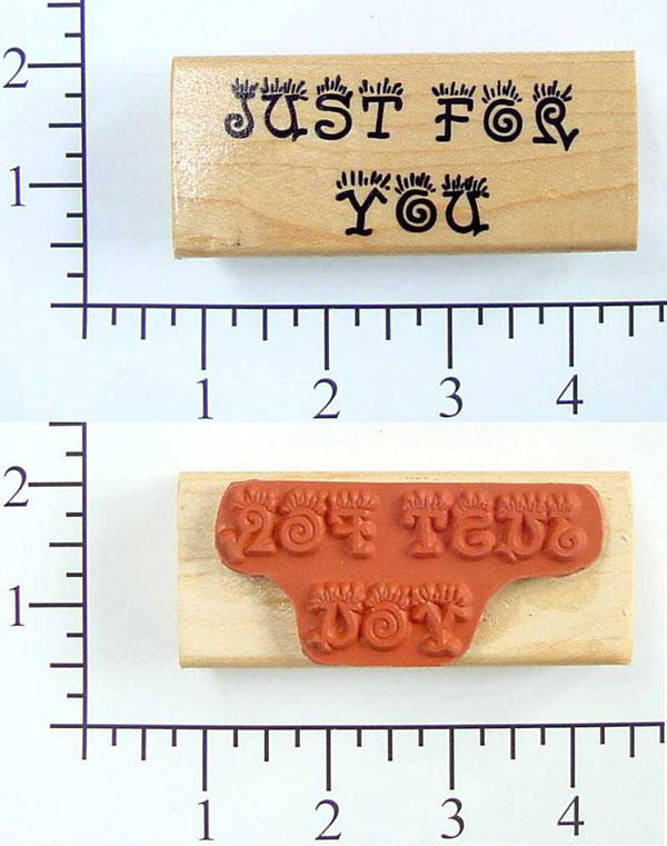 Just For You Wood Mounted Rubber Stamp Just For You Wood Mounted Rubber Stamp