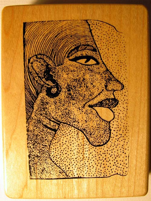 Egyptian Akhenaten Wood Mounted Rubber Stamp Egyptian Akhenaten Wood Mounted Rubber Stamp