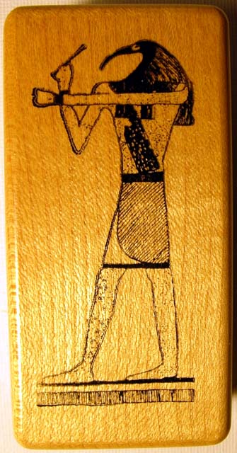 Egyptian God Thoth Wood Mounted Rubber Stamp Egyptian God Thoth Wood Mounted Rubber Stamp