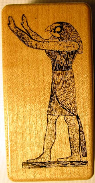 Egyptian God Horus Wood Mounted Rubber Stamp Egyptian God Horus Wood Mounted Rubber Stamp