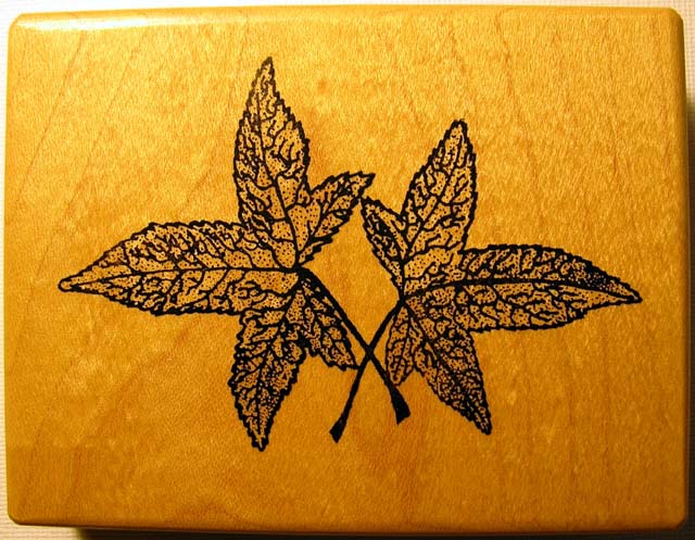 Botanical Fall Leaves Wood Mounted Rubber Stamp Botanical Fall Leaves Wood Mounted Rubber Stamp