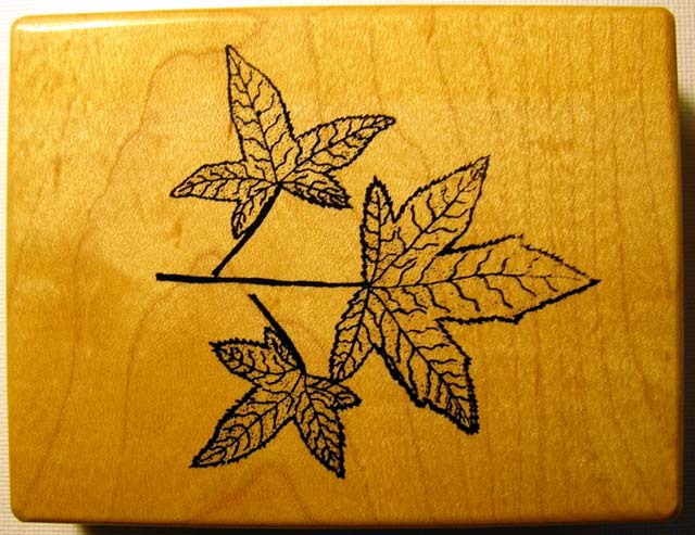 Botanical Leaf Cluster Wood Mounted Rubber Stamp Botanical Leaf Cluster Wood Mounted Rubber Stamp
