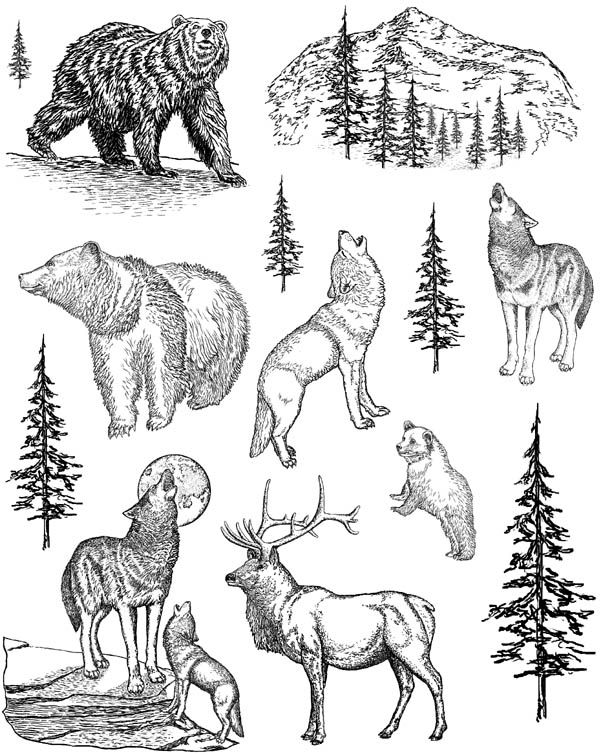 Wildlife Unmounted Rubber Stamp Sheet Wildlife Unmounted Rubber Stamp Sheet